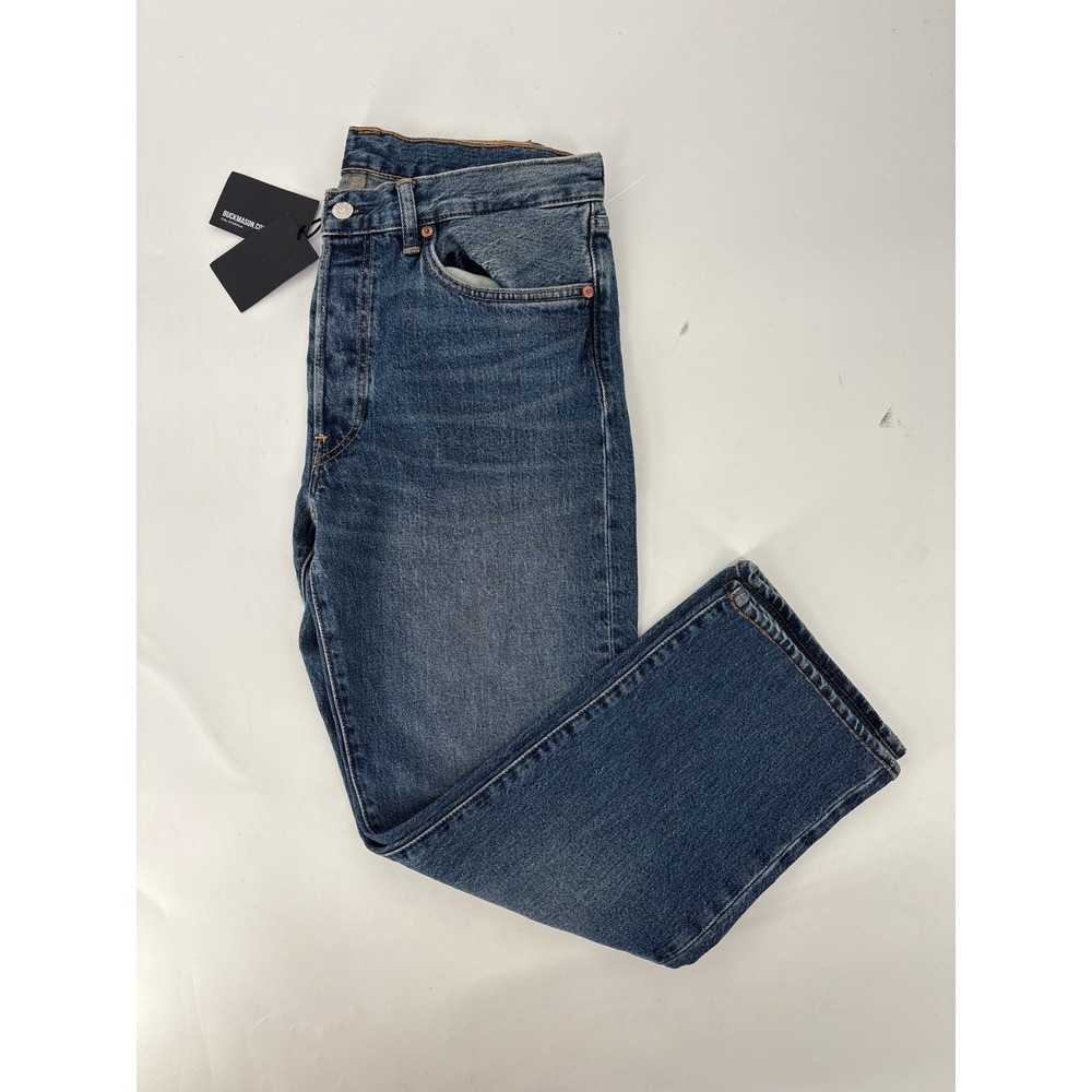 Buck Mason Ford Standard Jean Blue Denim Straight Leg Mens 31x34 M037 NEW